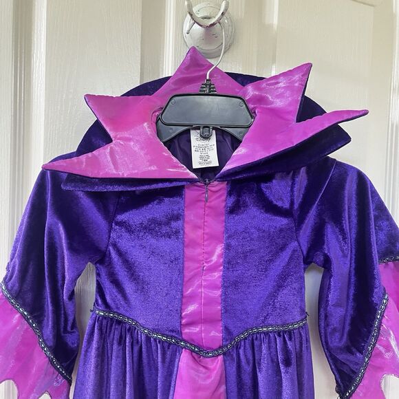 Disney Store Maleficent Halloween Costume DRESS ONLY Purple Pink Girls Size 4 - Picture 11 of 16